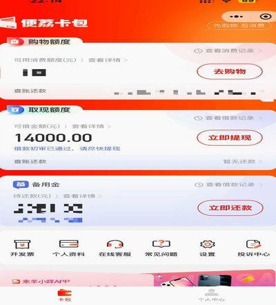 和羊小咩一样有购物额度的app